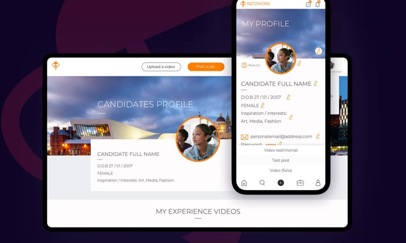 Agile Digital Agency - Net2work - Webapp development