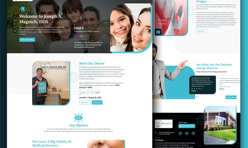 JMJ WebPro - Dental website redesign