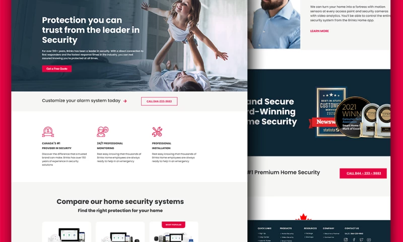 JMJ WebPro - Website design for Home Security products