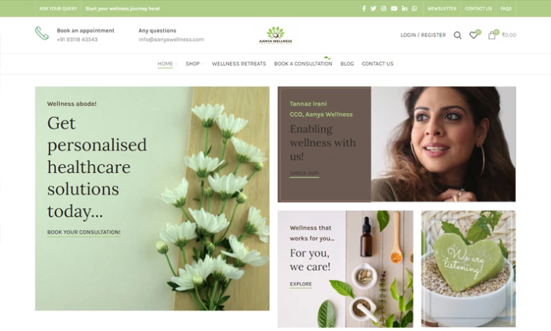 SAM WEB STUDIO - Aanya Wellness