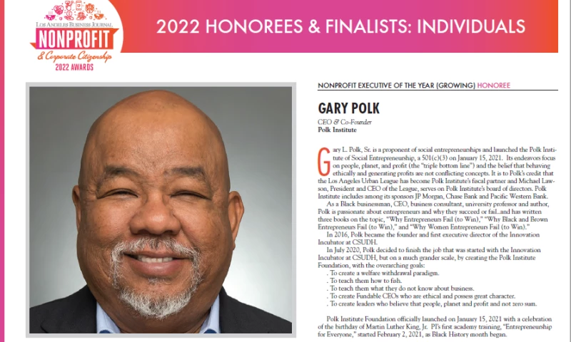 The Blaine Group, Inc. - Polk Institute (Social Entrepreneur & Advocate))