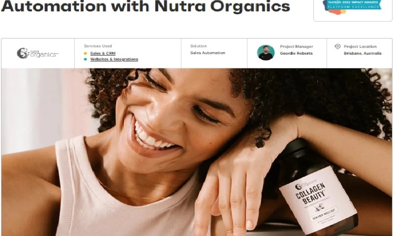Nurturing Sales Enabling Automation with Nutra Organics