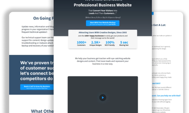 Humbee Studio - Landing page design