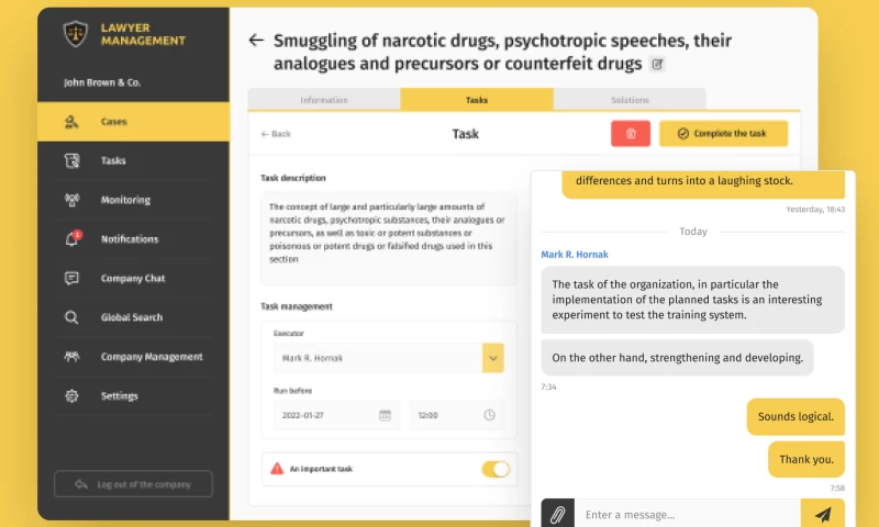 MetaProject - Legist - Lawyer Management Solution (ERP) / Web version