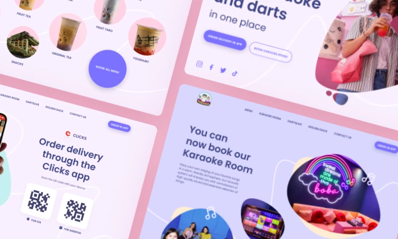 MetaProject - Website for a bubble tea caffe network in Qatar