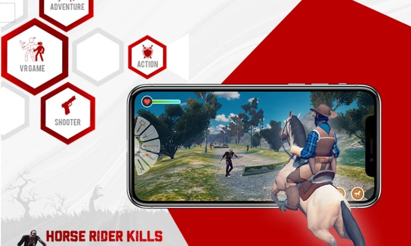 ViitorCloud Technologies - Horse rider kills zombies - VR Game