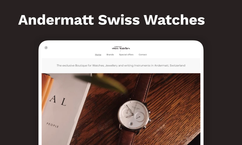 Andermatt Swiss Watches - A website offering luxury products