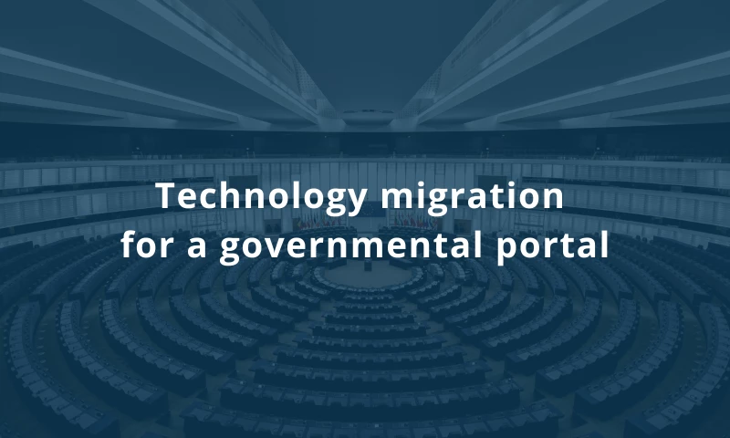 Technology migration project for a governmental portal