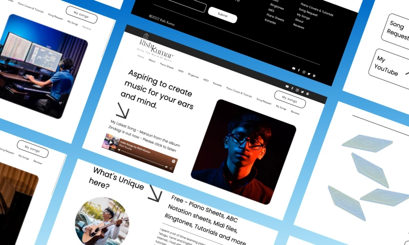 SEO and web design for famous Indian musician