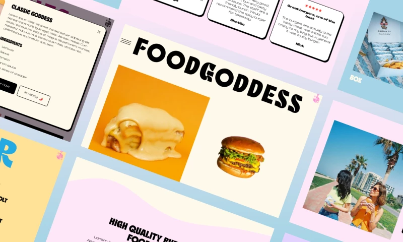 Nice Digital Studio - Creative website for burger restaurant