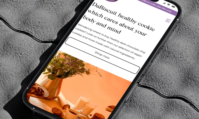 Healthy cookies company website