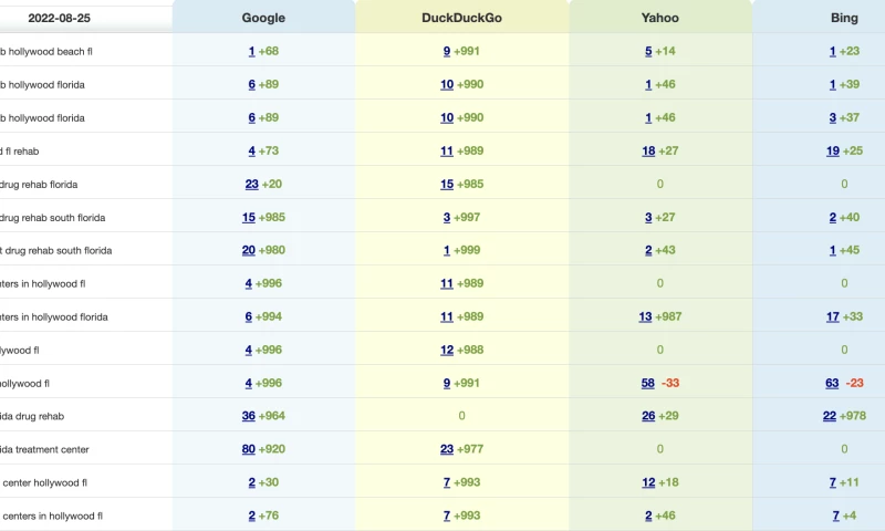 SEO On Demand - Client Results - Drug Rehabilitation Center