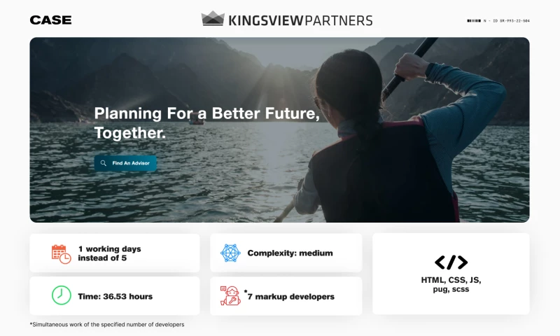 Glivera team - Markup and Wordpress for project Kingsview Partners