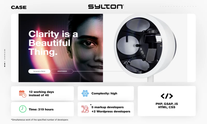 Glivera team - Markup and Wordpress for project Sylton