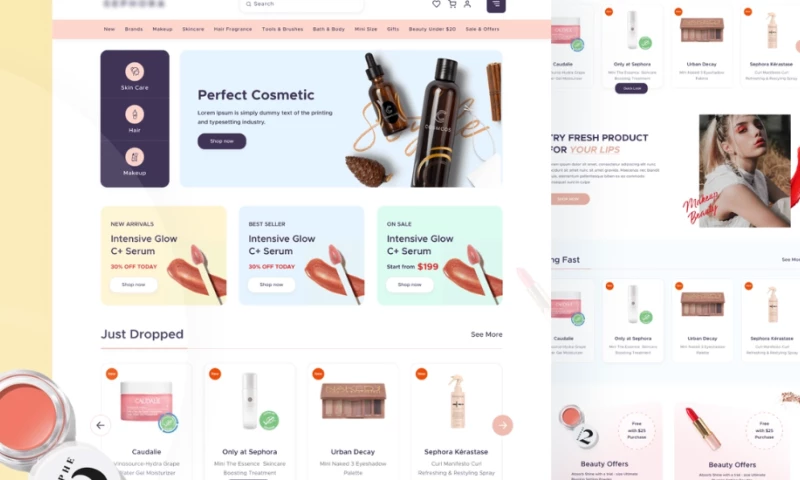Teqlawn - Cosmetic Ecommerce Website
