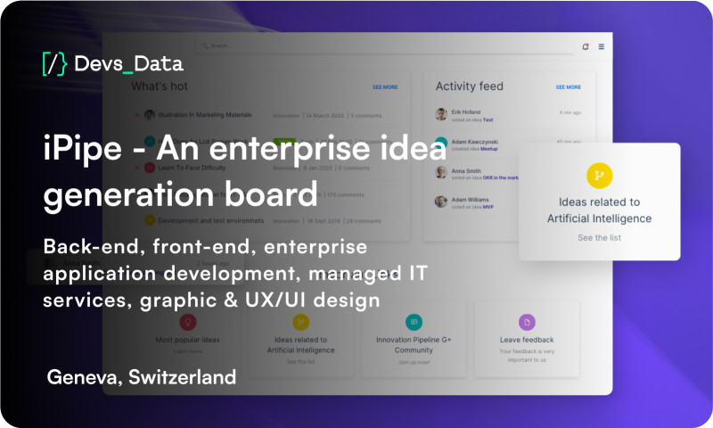 DevsData Tech Talent - A board for generating business ideas