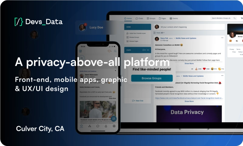 Social network platform with privacy as a priority