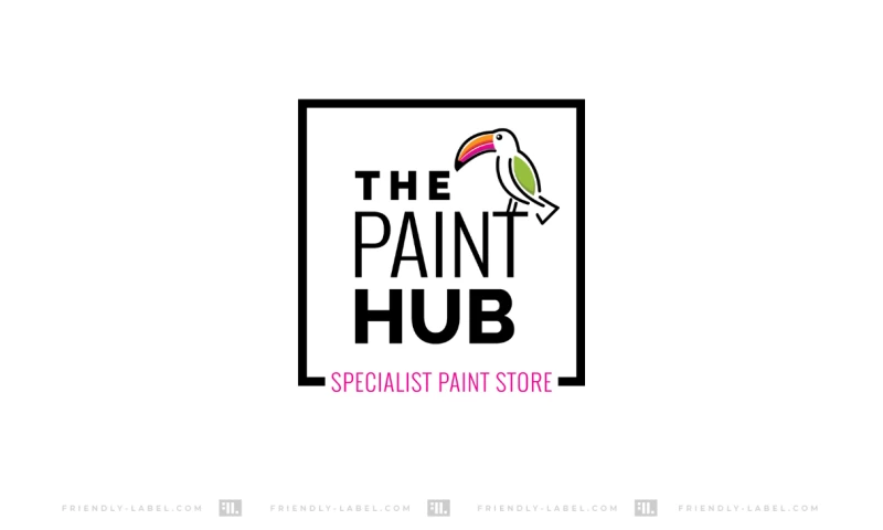 Logo and identity for a unique paint shop