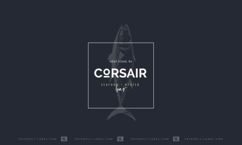 FRIENDLY LABEL - A clean and modern logo design proposition for a trendy oyster bar.