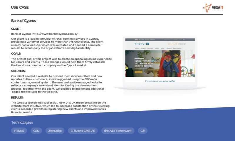 Vega IT Sourcing - Bank of Cyprus