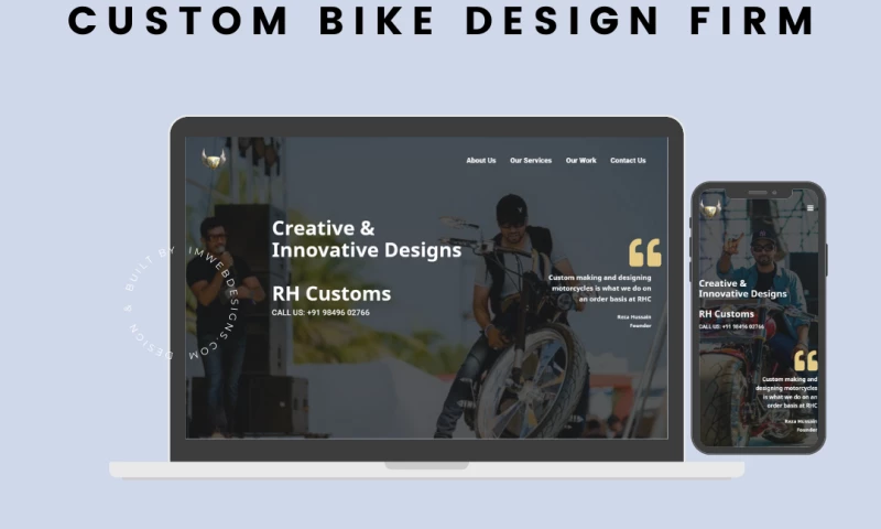 Website for Custom Bike Design Firm - RH Customs