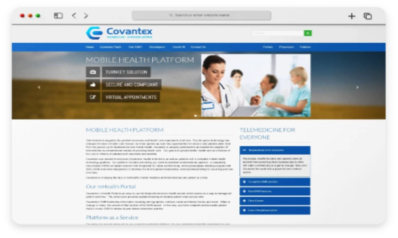 Covantex - An Online Healthcare Platform