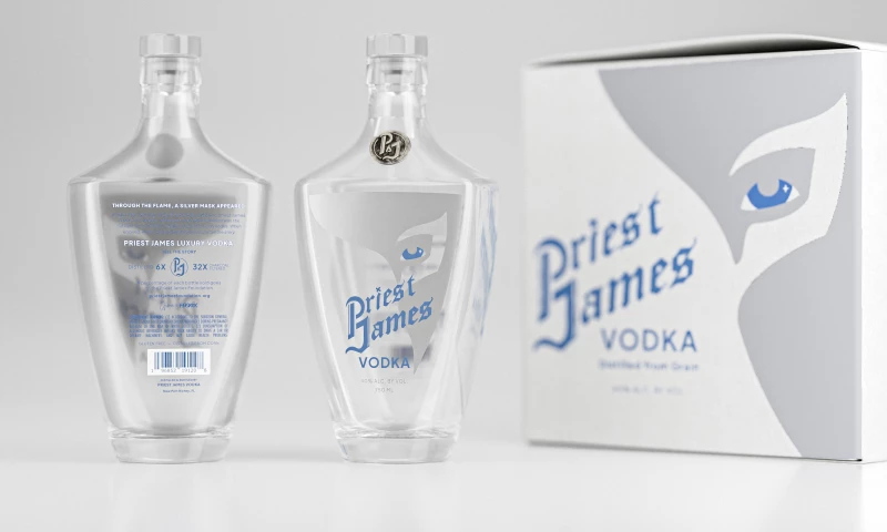 Priest James Bottle Design + Logo & Branding