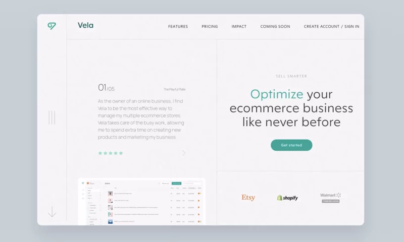 Vela - Marketing Website