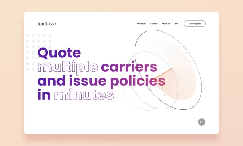AmSuisse - Marketing website for a company that offers wholesale insurance solutions.