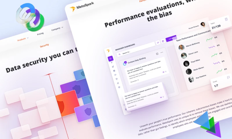 Ramotion - Metaspark - Marketing website for a digital solution capable of integrating and managing all of the work data with the help of AI.