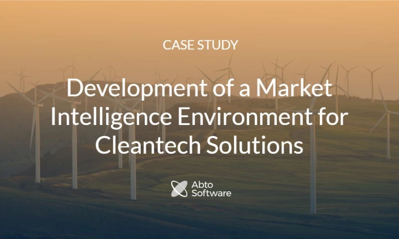 The Development of a Market Intelligence Environment for Cleantech Solutions