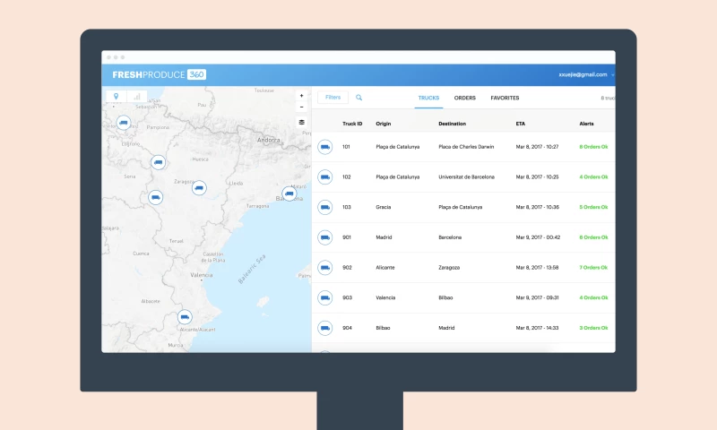 Developed a fresh produce tracking application for Intel