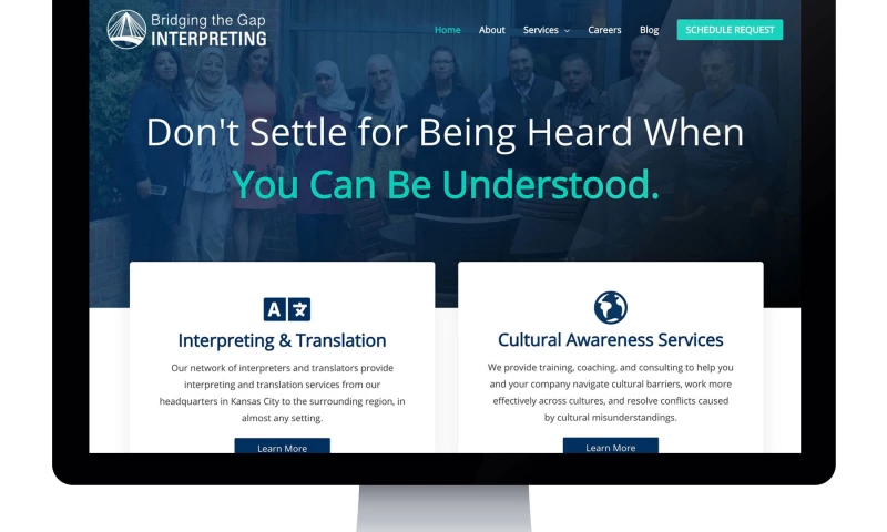 Tiny Thunder Studio - Bridging the Gap Interpreting Website Redesign