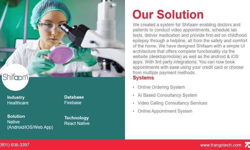 Shifaam - Telehealth/Telemedicine Portal