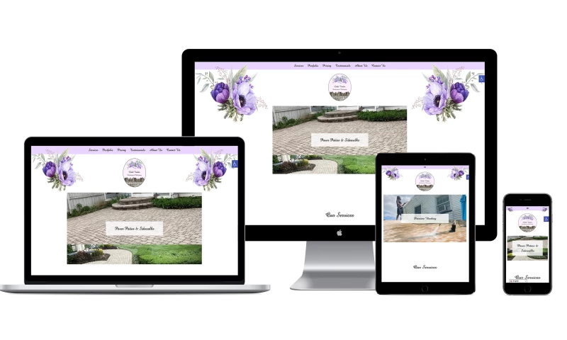 Derek's Websites and More LLC - Custom WordPress Website for Little Violets Landscaping & Hardscaping