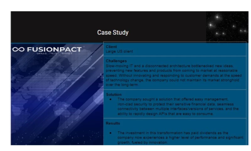 Fusionpact Technologies - API driven Digital transformation