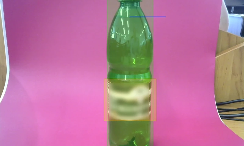 ISS Art - A solution to detect label position and volume of liquid in the bottle