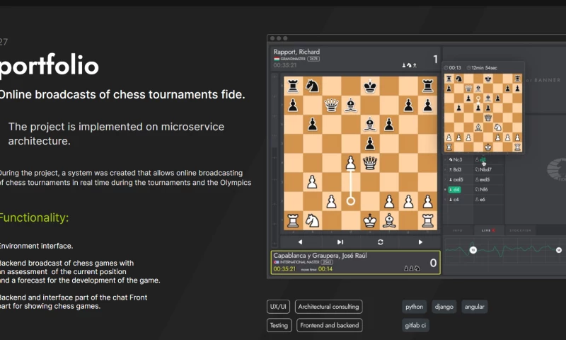 Online broadcasts of chess tournaments fide