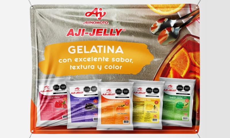 Graphic design of food brand materials