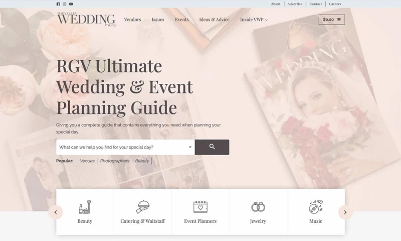 KangoMedia - The Valley Wedding Pages