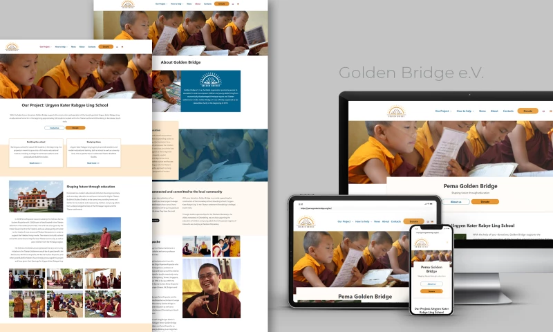 Golden Bridge e.V. - Website design and development