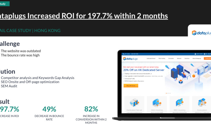 Unique Logic - Dataplugs Increased ROI for 197.7% within 2 months