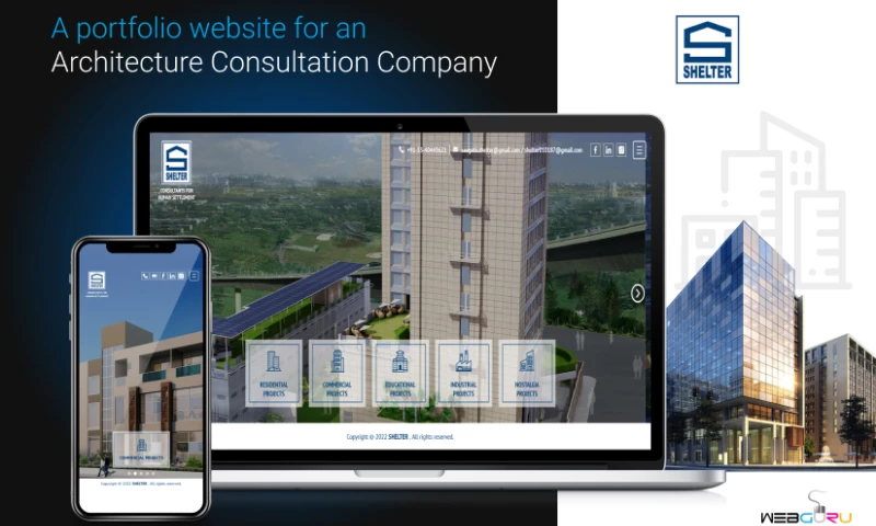 WebGuru Infosystems - A Portfolio Website for an Architecture Company