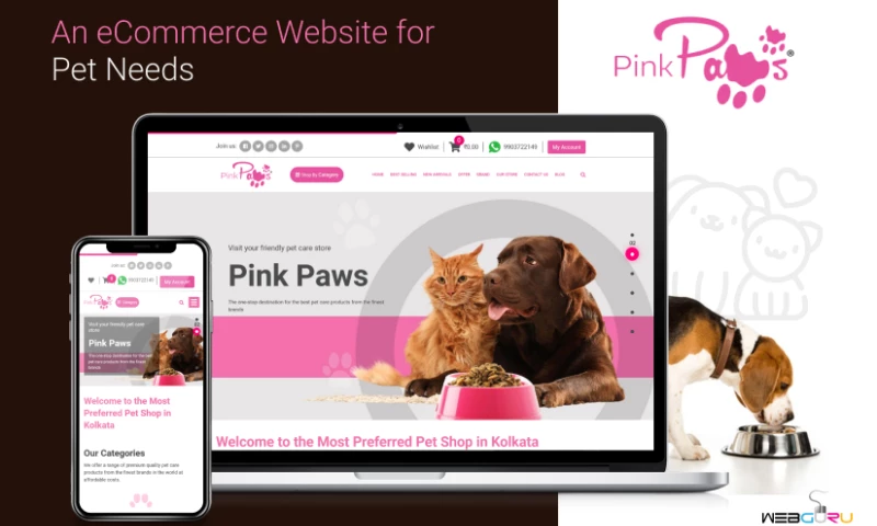 WebGuru Infosystems - An eCommerce Website for Pet Needs