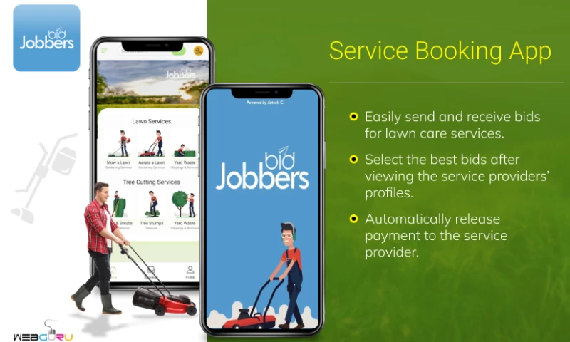 WebGuru Infosystems - Service Booking App