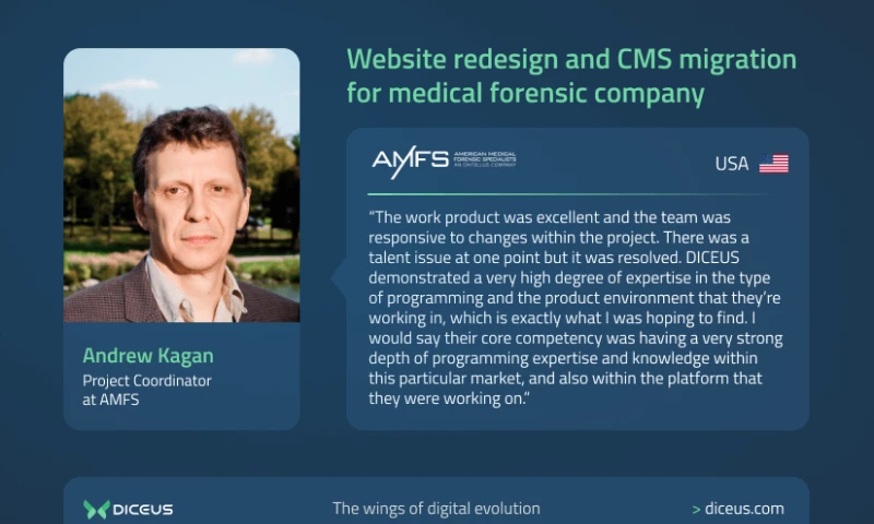 DICEUS - Website Redesign and CMS Migration
