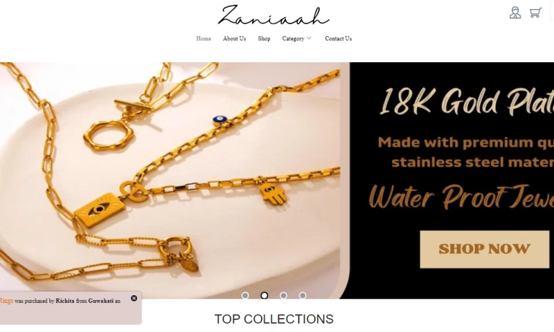 Phanom Professional - E-commerce website for Jewellery brand