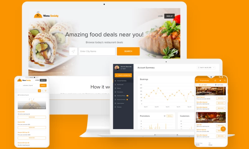 Pavans Group - Menu Promotion - Menu Promotion Website and App