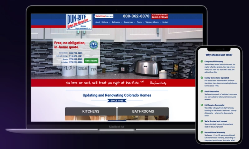 Website redesign for home services company