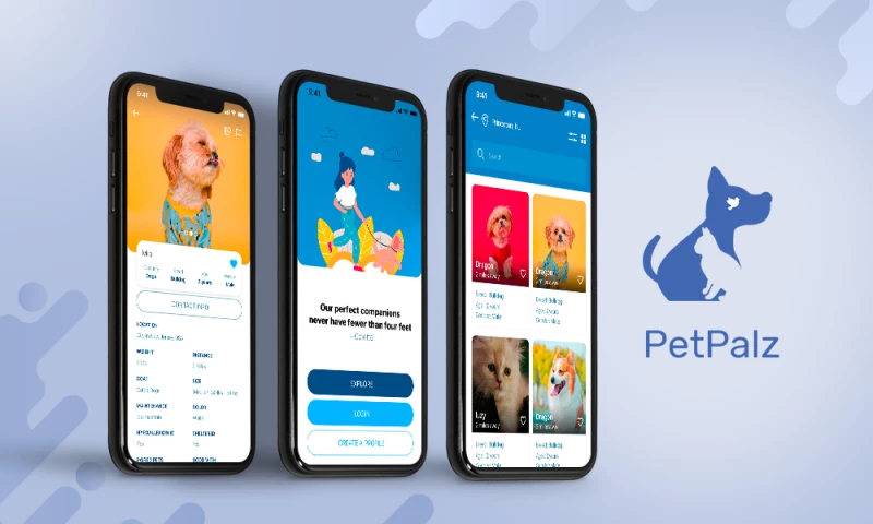 PetPalz - Pet adoption app meant for searching, adopting and finding your pet a new home.